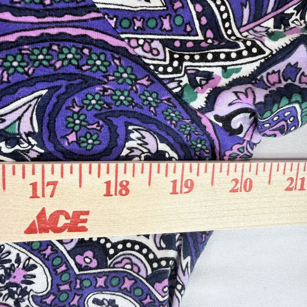 NWT Talbots The Talbots Tee Medium Purple Paisley Medallion Long Sleeve NEW - Picture 7 of 9